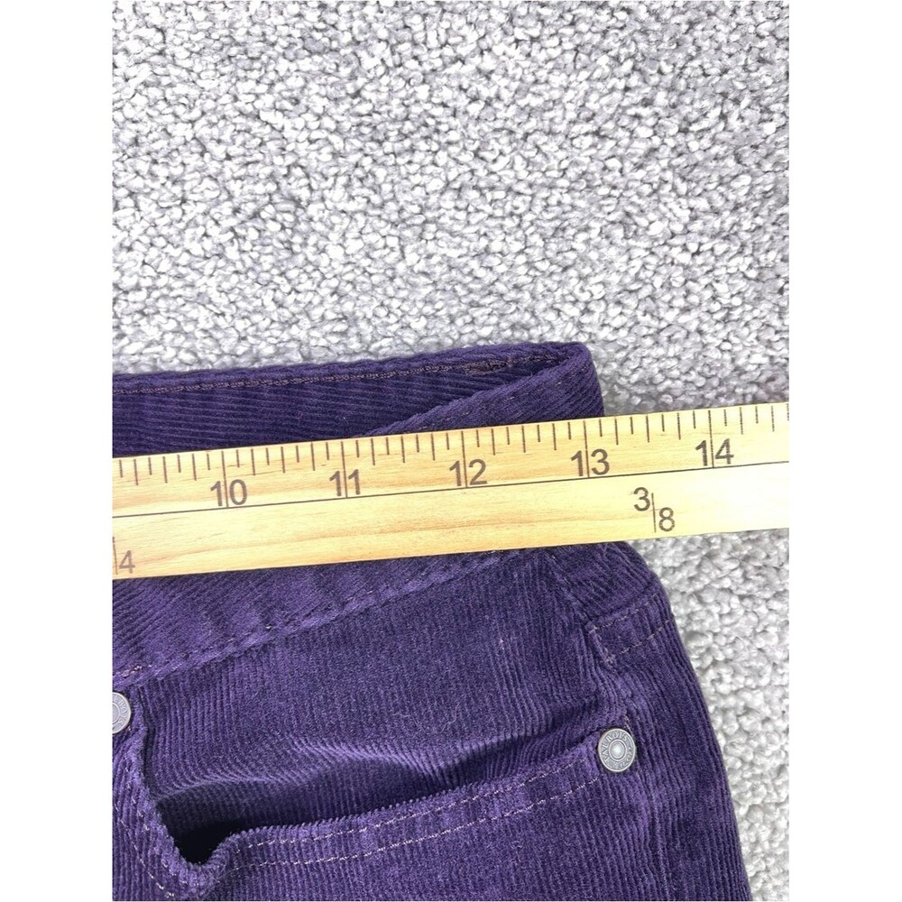 Talbots Heritage Corduroy Pants Women’s 2 Purple Straight Leg Mid-Rise Stretch - Picture 8 of 12